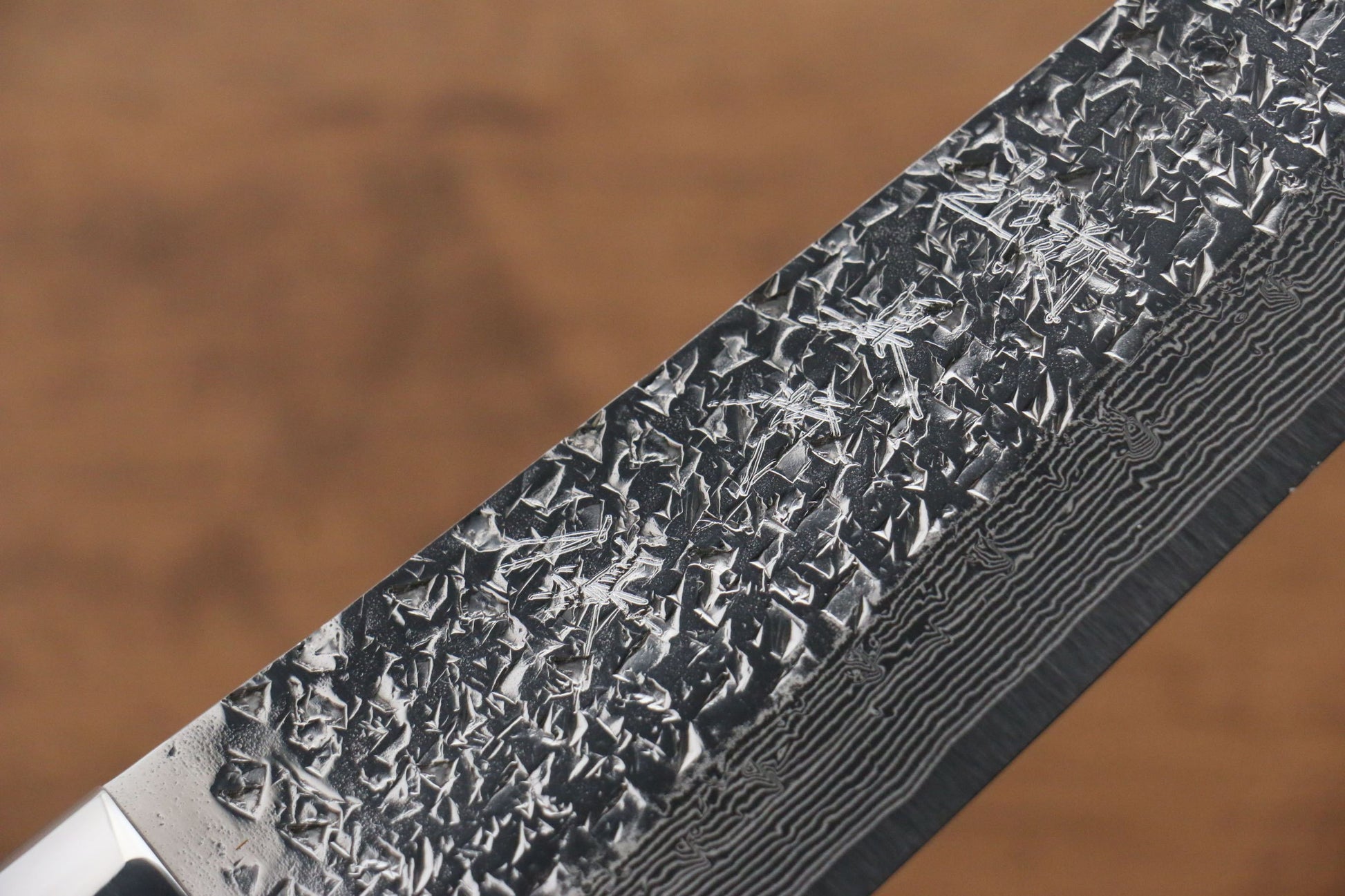 Yu Kurosaki Shizuku R2/SG2 Hammered Gyuto Japanese Knife 210mm Purple Acrylic Handle - Japanny - Best Japanese Knife