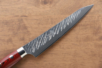 Yu Kurosaki Fujin SPG2 Hammered Petty-Utility Japanese Knife 150mm Red Micarta Handle - Japanny - Best Japanese Knife