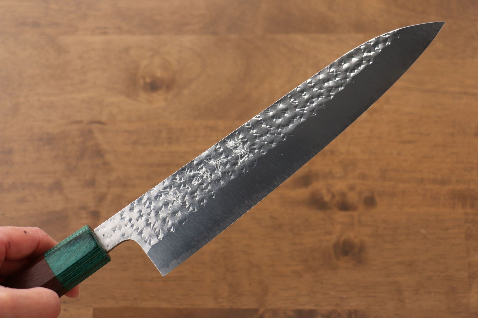 Yu Kurosaki Senko R2/SG2 Hammered Gyuto Japanese Knife 210mm Shitan Handle - Japanny - Best Japanese Knife