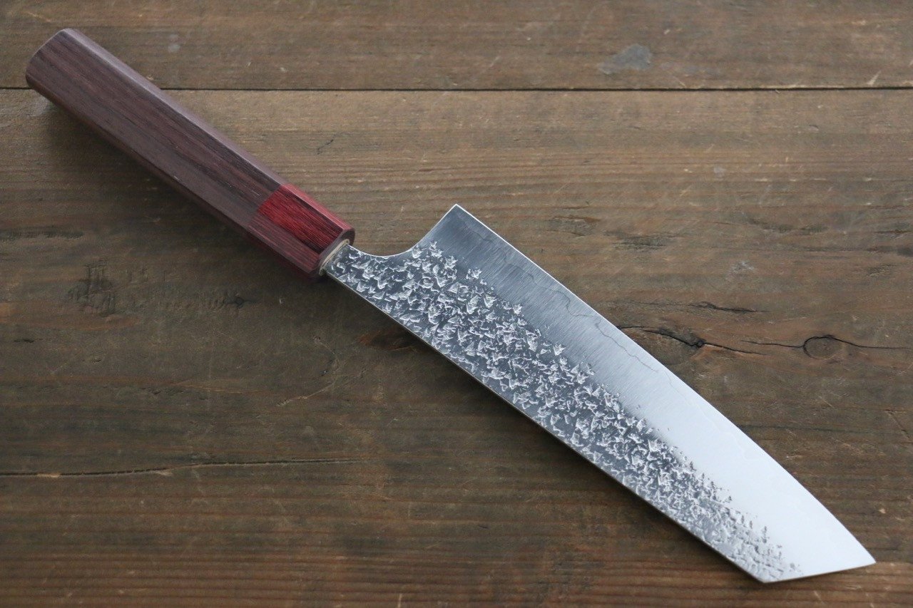 Yu Kurosaki Shizuku R2/SG Hammered Bunka Japanese Chef Knife 165mm - Japanny - Best Japanese Knife