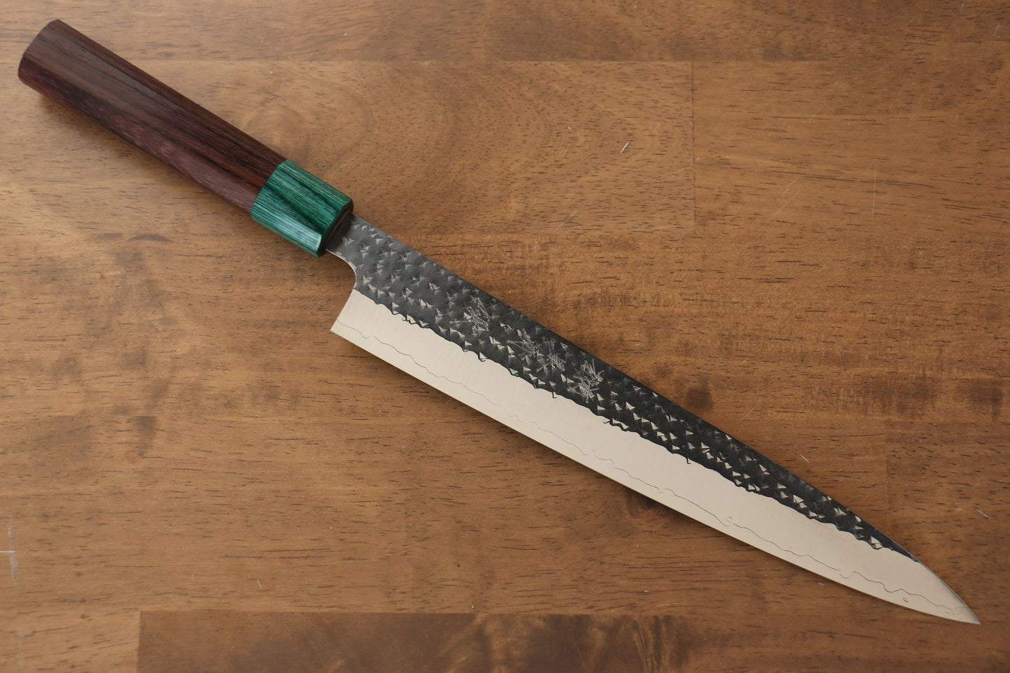 Yu Kurosaki Senko R2/SG2 Hammered Sujihiki Japanese Knife 240mm Shitan Handle - Japanny - Best Japanese Knife