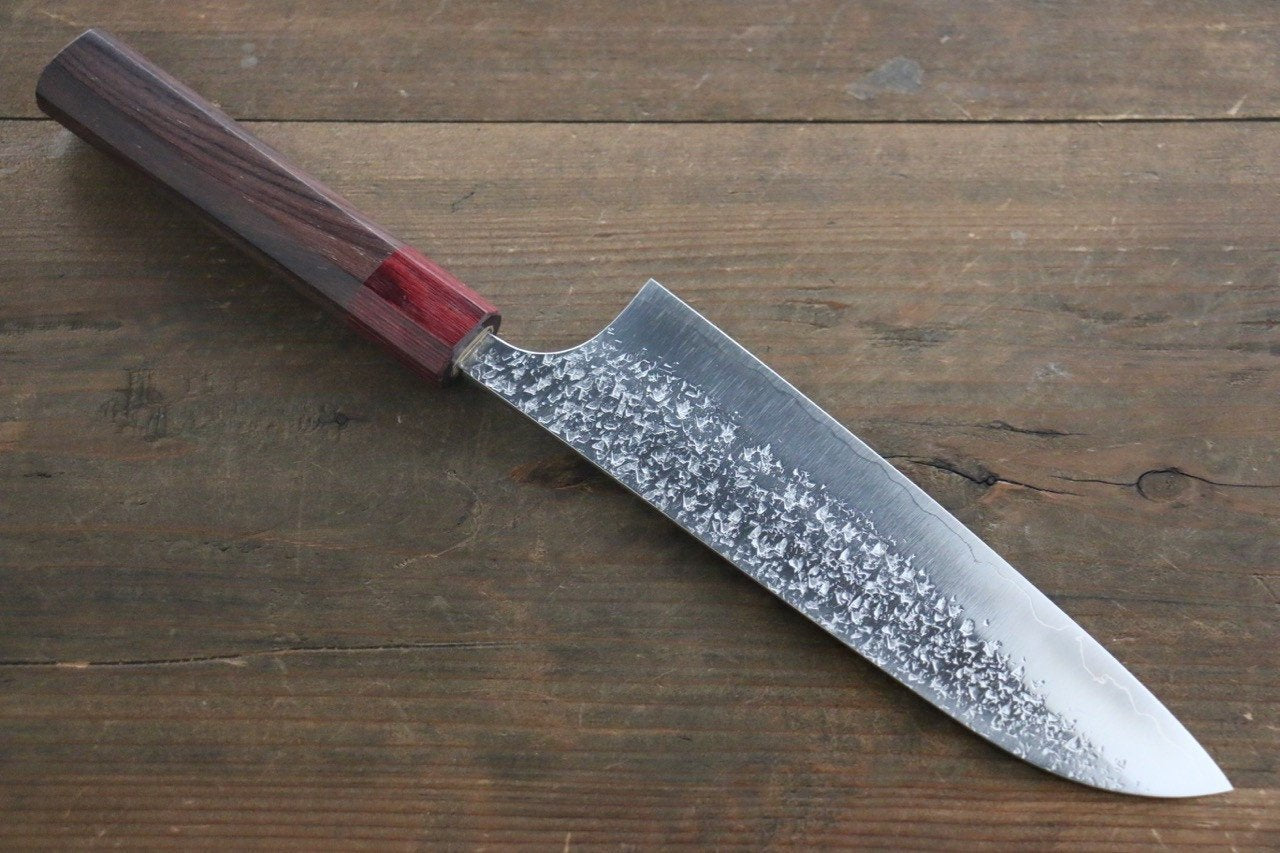 Yu Kurosaki Shizuku R2/SG2 Hammered Santoku Japanese Chef Knife 180mm - Japanny - Best Japanese Knife