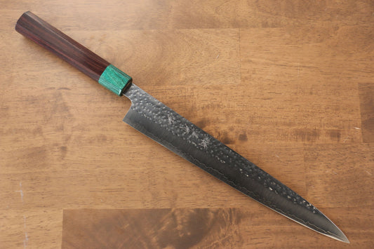 Yu Kurosaki Senko R2/SG2 Hammered Sujihiki Japanese Knife 270mm Shitan Handle - Japanny - Best Japanese Knife