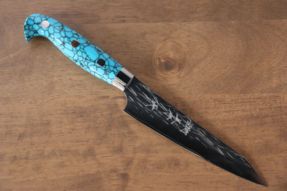 Yu Kurosaki Juhyo SPG2 Hammered Petty-Utility Japanese Knife 150mm Turquoise Handle - Japanny - Best Japanese Knife