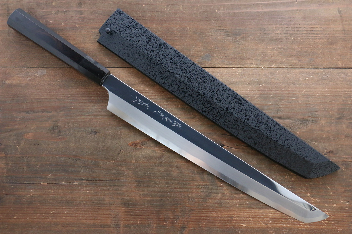 Sakai Takayuki Genbu Blue Steel No.2 Sakimaru Yanagiba Japanese Chef Knife 300mm with Saya - Japanny - Best Japanese Knife