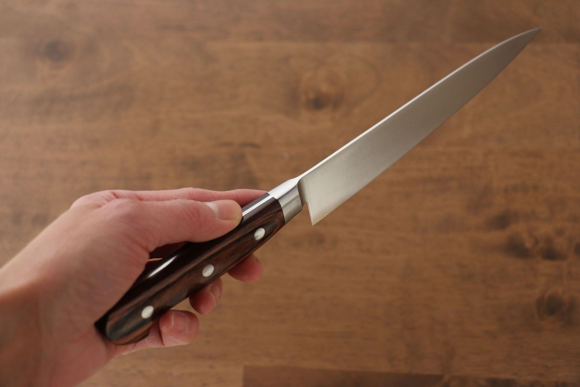 Iseya Molybdenum Petty-Utility Japanese Knife 150mm Mahogany Pakka wood Handle - Japanny - Best Japanese Knife