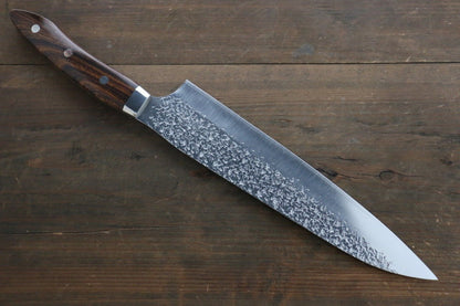 Yu Kurosaki Shizuku R2/SG2 Hammered Gyuto Japanese Chef Knife 240mm with Iron Wood Handle - Japanny - Best Japanese Knife