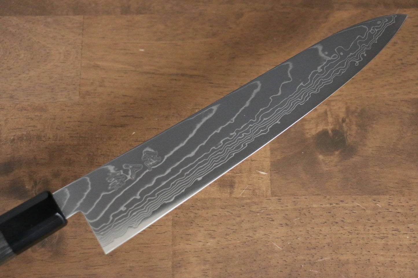 Thương hiệu Kajin Thép Cobalt đặc biệt Thép Damascus Dao đa năng Gyuto dao Nhật 240mm chuôi dao gỗ Pakka xám