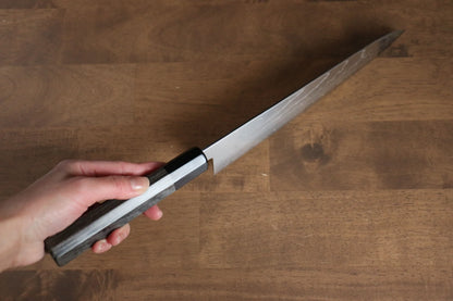 Kajin-Marke. Spezieller Kobaltstahl, Damaststahl, Gyuto-Mehrzweckmesser, japanisches Messer, 240 mm, grauer Pakka-Holzgriff