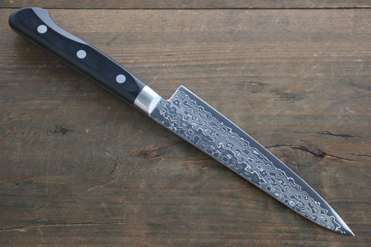 Sakai Takayuki AUS10 45 Layer Mirrored Damascus Petty Japanese Chef Knife 135mm - Japanny - Best Japanese Knife