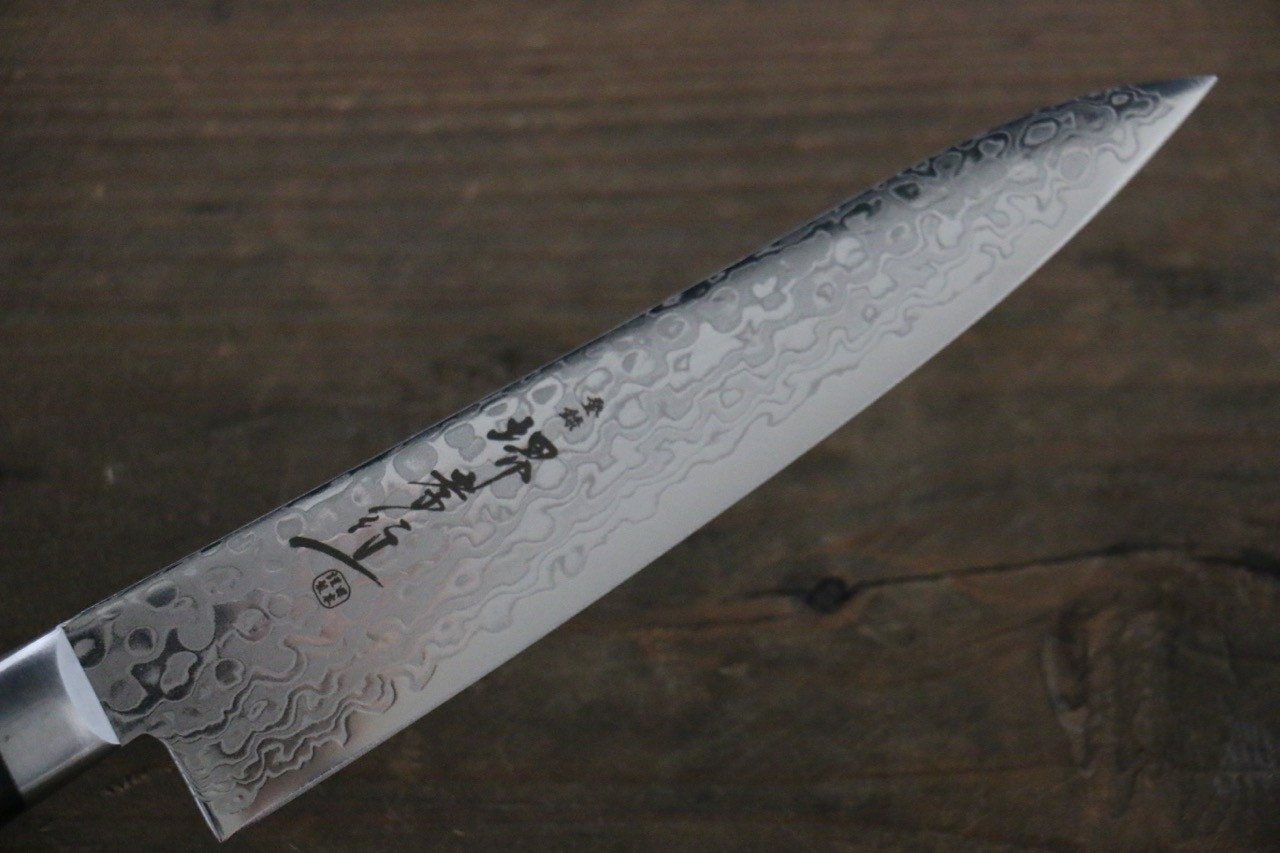 Sakai Takayuki AUS10 45 Layer Mirrored Damascus Petty Japanese Chef Knife 135mm - Japanny - Best Japanese Knife