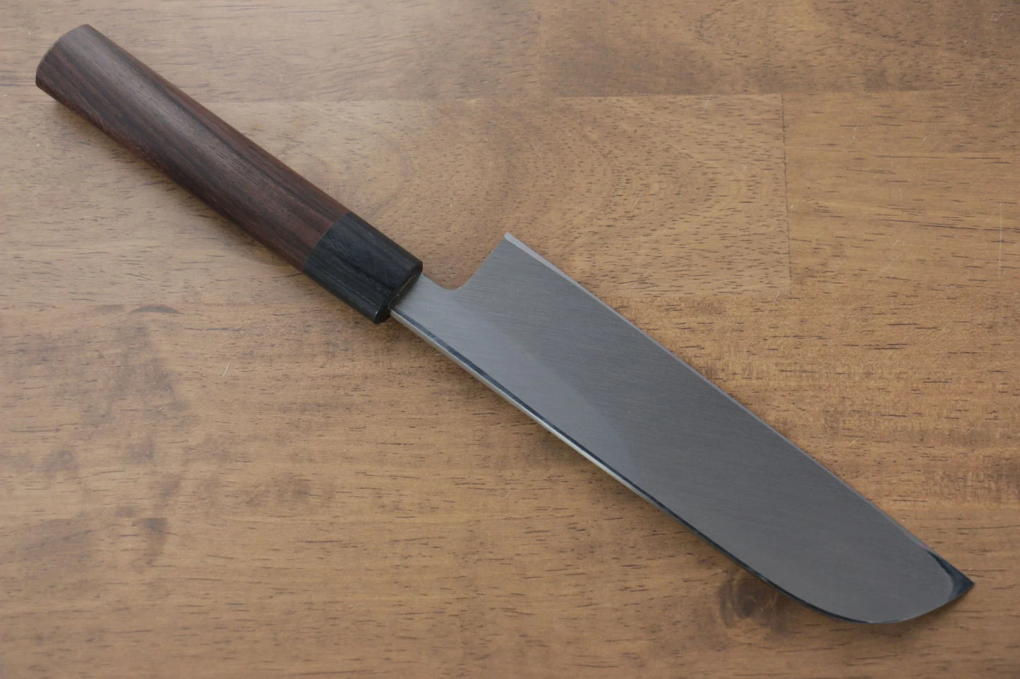 Thương hiệu Jikko Thép trắng No.2 Dao chuyên dụng rau củ quả Usuba (hình dao lưỡi liềm) dao Nhật 180mm chuôi dao gỗ Đàn Hương