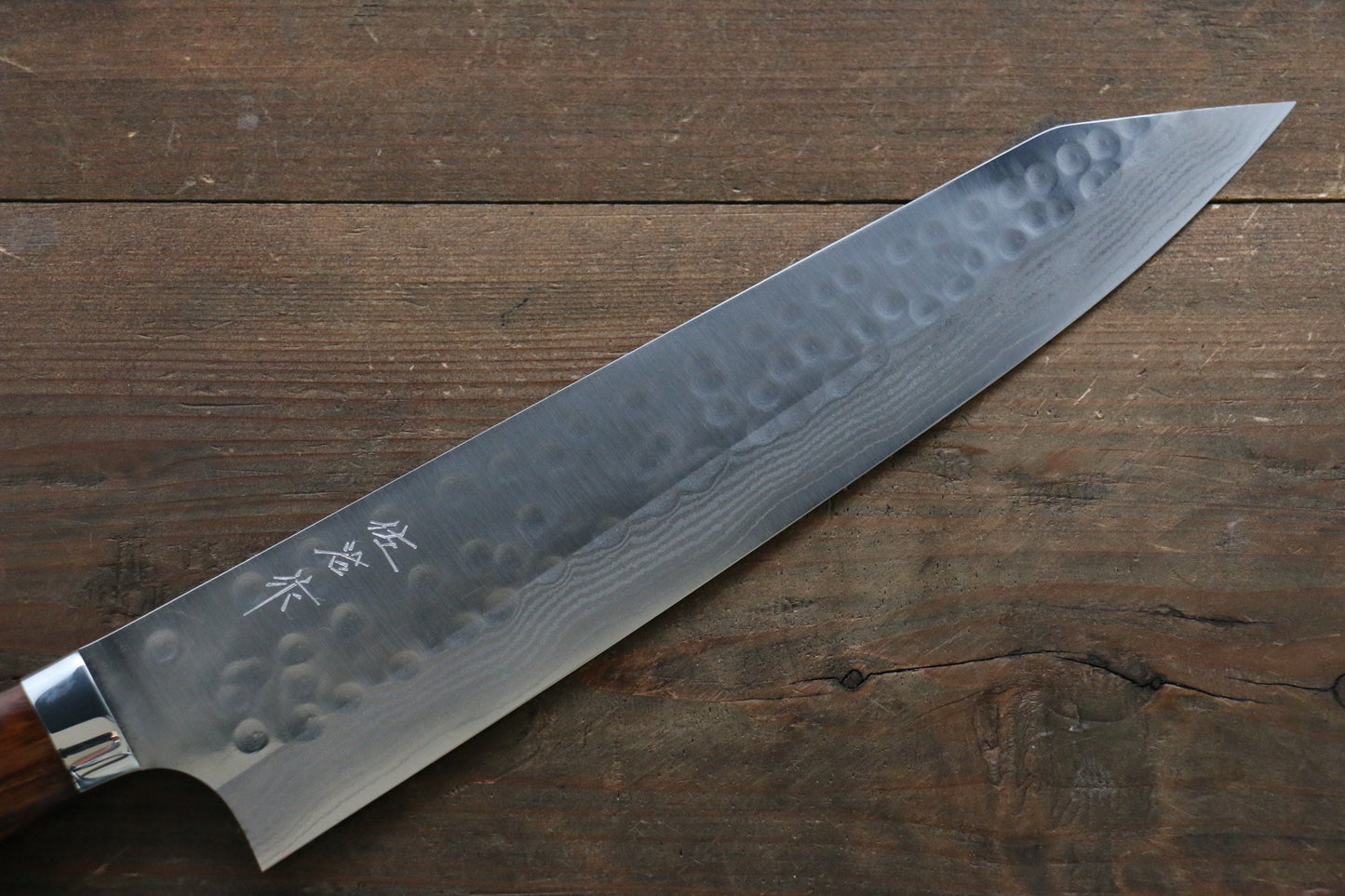 Takeshi Saji SRS13 Hammered Damascus Kiritsuke Japanese Chef Knife 270mm (Slender) with Iron Wood handle handle - Japanny - Best Japanese Knife