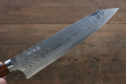 Takeshi Saji SRS13 Hammered Damascus Kiritsuke Japanese Chef Knife 270mm (Slender) with Iron Wood handle handle - Japanny - Best Japanese Knife