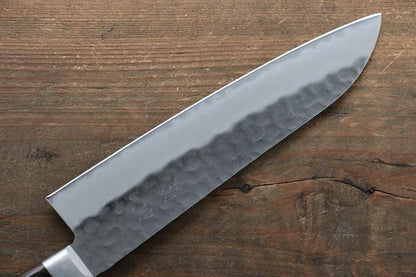 Dao đa năng Santoku dao Nhật thương hiệu Seisuke thép AUS8 rèn thủ công 180mm chuôi dao gỗ ép nâu