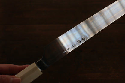 Sakai Takayuki Blue Steel No.1 Yanagiba Japanese Knife 300mm with Chinese Quince with Triple Ring Handle with Saya - Japanny - Best Japanese Knife