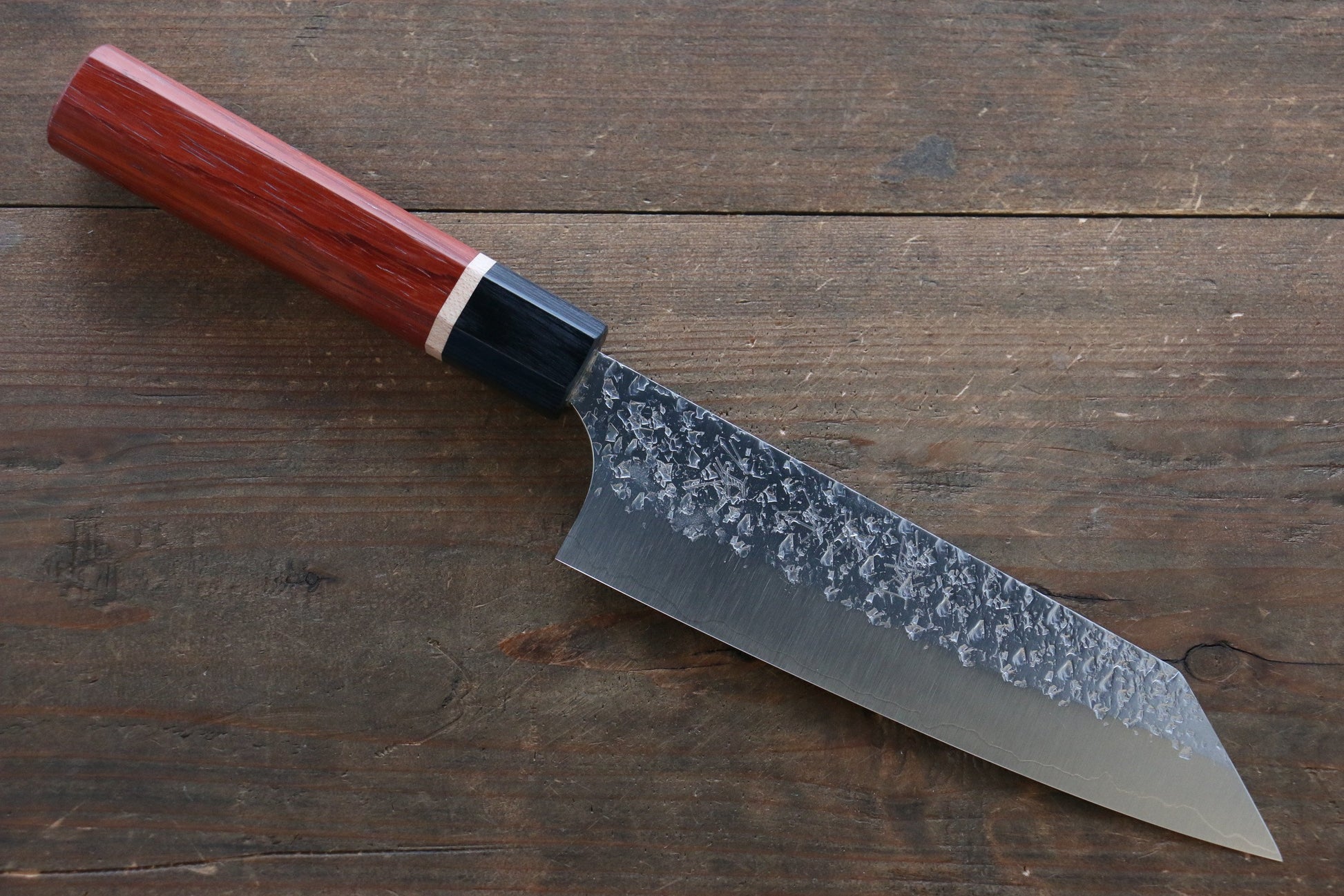 Yu Kurosaki R2/SG2 Hammered Bunka Japanese Chef Knife 165mm with Padoauk handle - Japanny - Best Japanese Knife