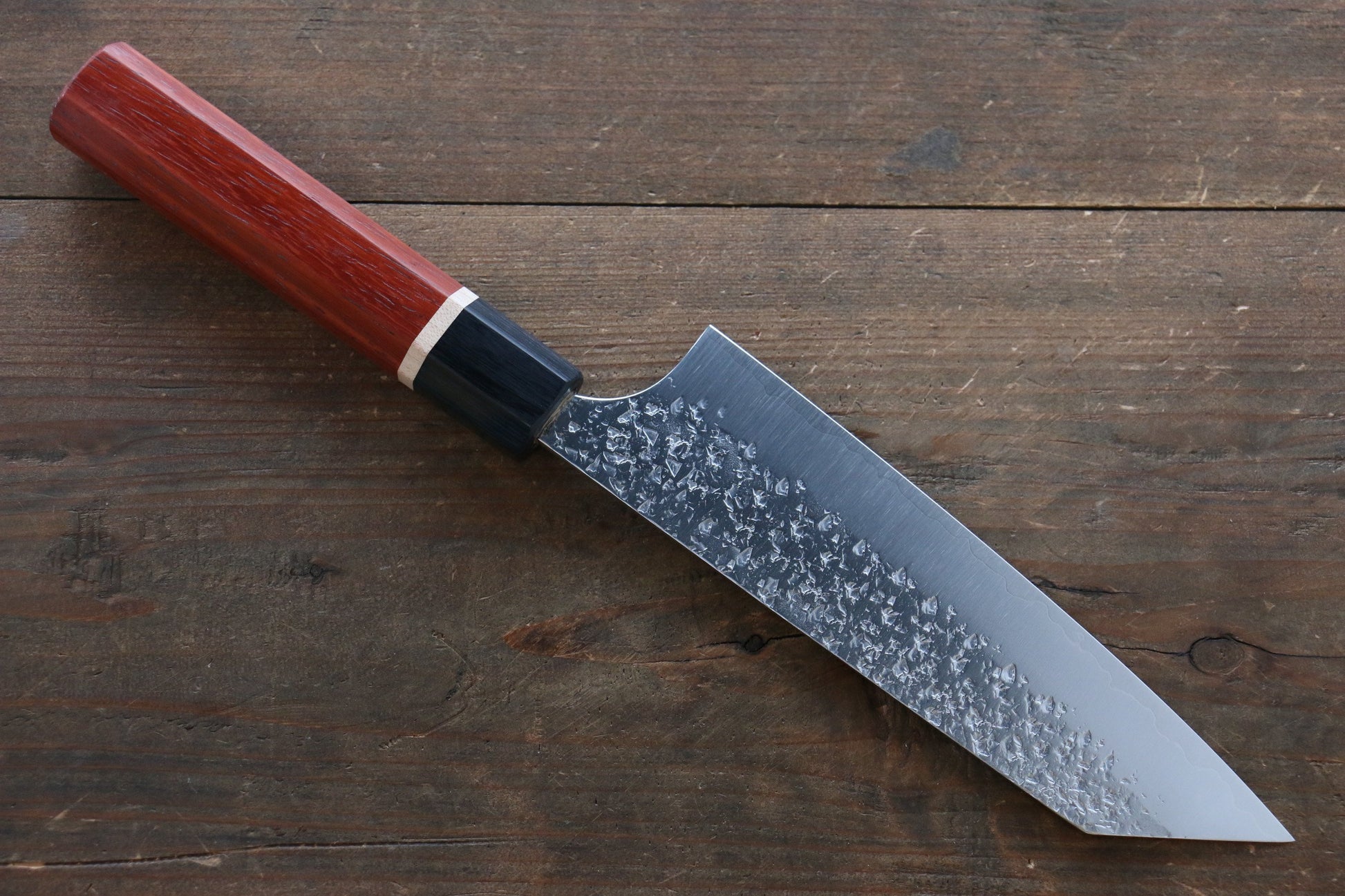 Yu Kurosaki R2/SG2 Hammered Bunka Japanese Chef Knife 165mm with Padoauk handle - Japanny - Best Japanese Knife