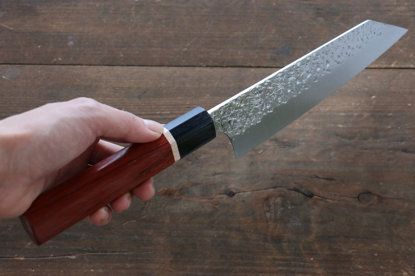 Yu Kurosaki R2/SG2 Hammered Bunka Japanese Chef Knife 165mm with Padoauk handle - Japanny - Best Japanese Knife