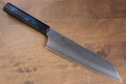 Marke Sakai Takayuki Sieben Farben VG10 33 Schichten Gyuto-Mehrzweckmesser (schwertförmige Klinge) Japanisches Messer 190 mm ABS-Kunststoffgriff (blaue Schildkrötenpanzerfarbe)