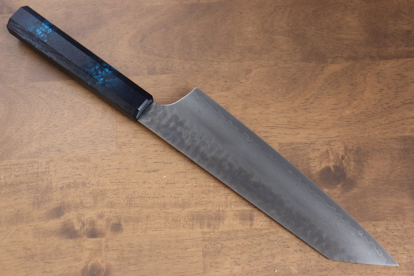 Thương hiệu Sakai Takayuki Thất sắc VG10 33 lớp  Dao đa năng Gyuto (lưỡi dao hình thanh kiếm) dao Nhật 190mm chuôi dao nhựa ABS (Màu mai rùa xanh dương)