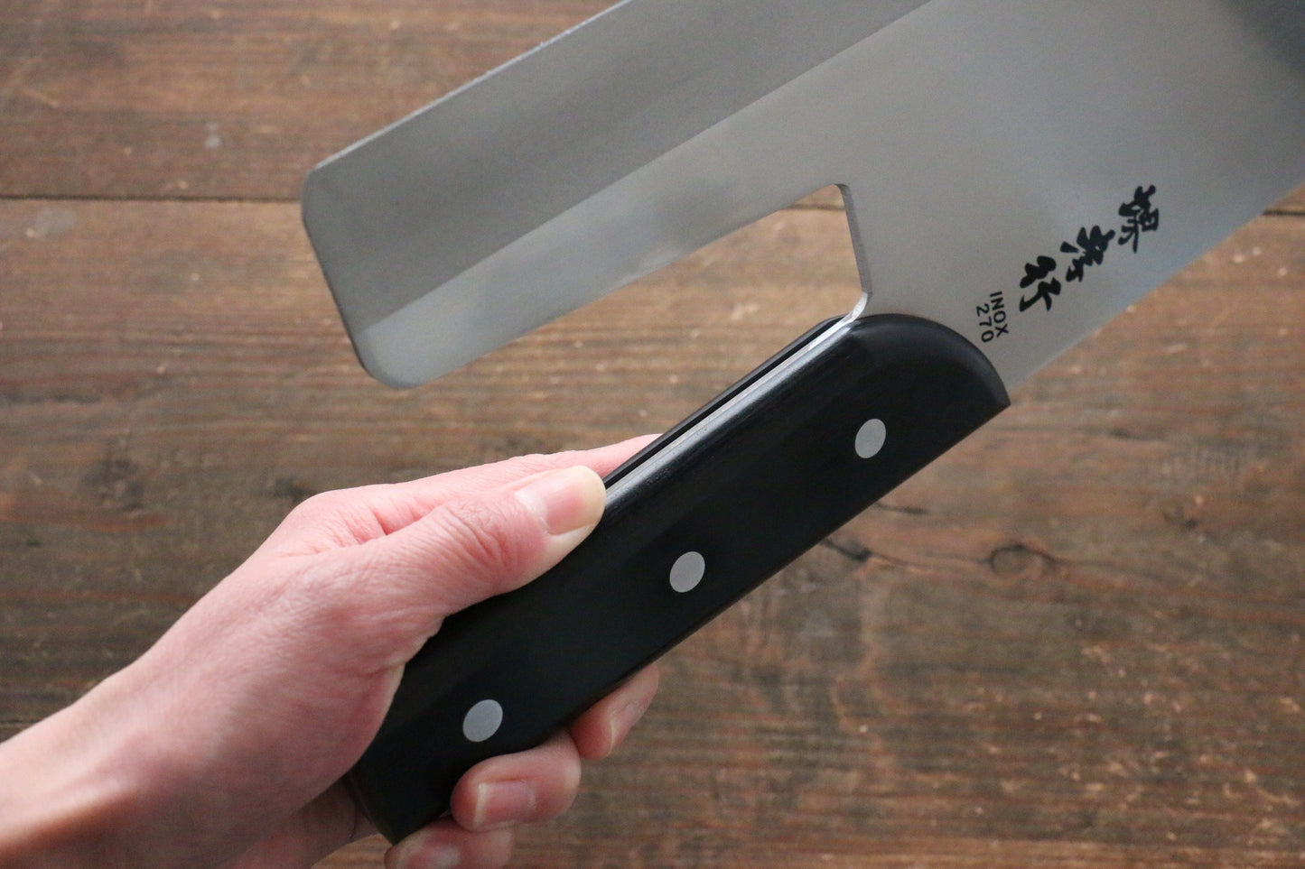 Sakai Takayuki [Left Handed] INOX Molybdenum Soba Japanese Knife 270mm - Japanny - Best Japanese Knife