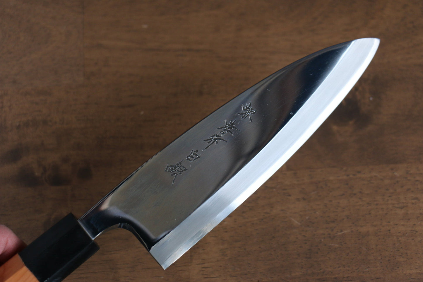 Thương hiệu Sakai Takayuki Hakugin INOX Tráng gương  Dao làm cá chuyên dụng Deba dao Nhật 180mm chuôi dao gỗ Thủy Tùng