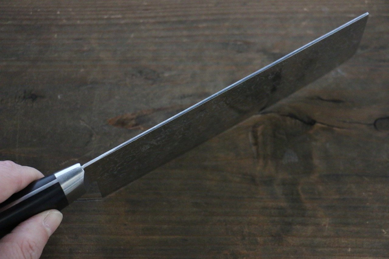 Sakai Takayuki AUS10 45 Layer Mirrored Damascus Nakiri Japanese Chef Knife 160mm - Japanny - Best Japanese Knife