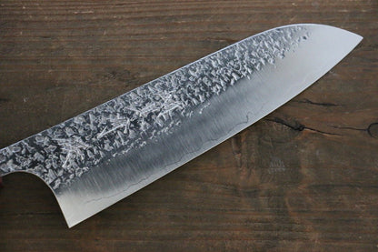 Yu Kurosaki Shizuku R2/SG Hammered Santoku Japanese Chef Knife 165mm - Japanny - Best Japanese Knife