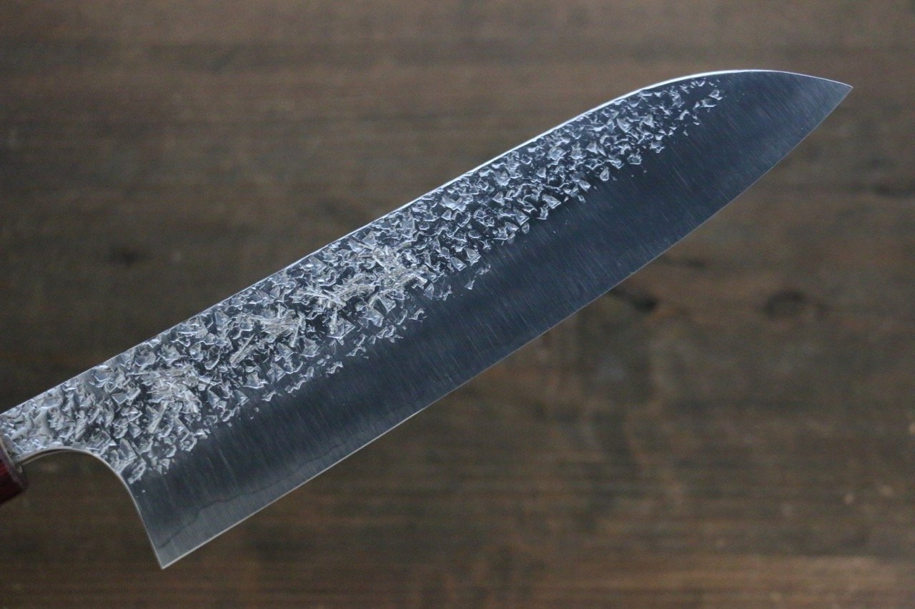 Yu Kurosaki Shizuku R2/SG Hammered Santoku Japanese Chef Knife 165mm - Japanny - Best Japanese Knife