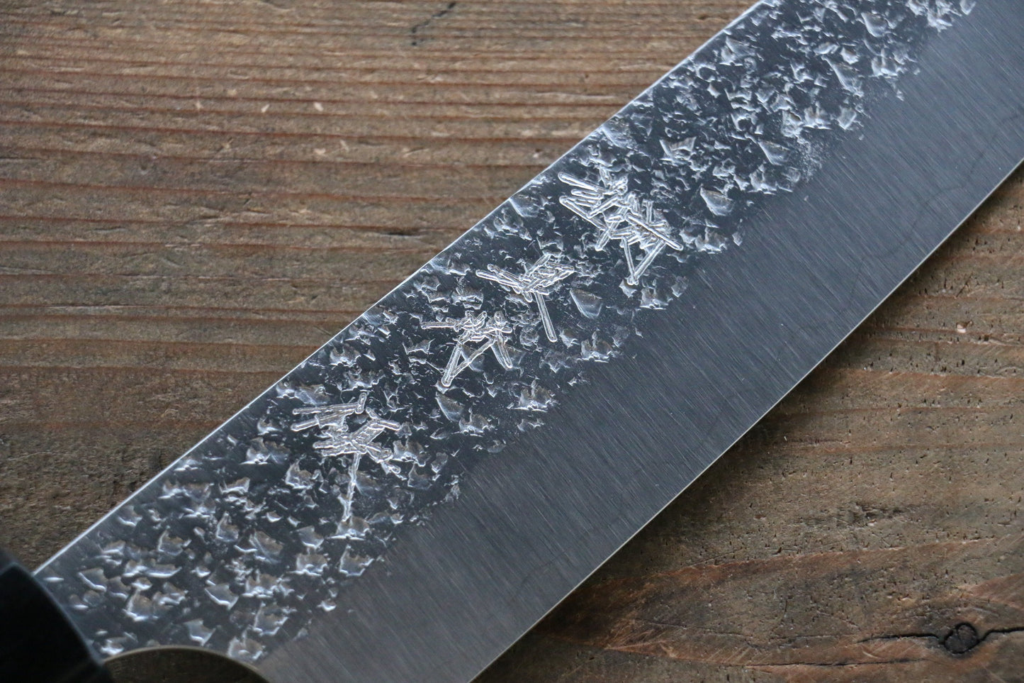 Yu Kurosaki Shizuku R2/SG Hammered Bunka Japanese Chef Knife 165mm with Shitan handle (Black) - Japanny - Best Japanese Knife