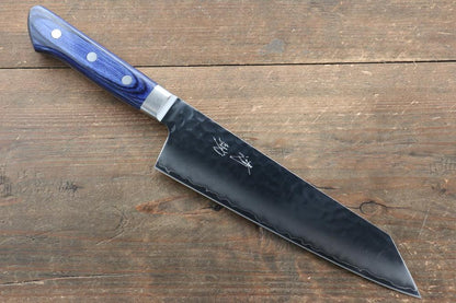 Thương hiệu Seisuke Aonashi AUS10 Rèn thủ công Dao đa năng Santoku (Kiritsuke) dao Nhật 195mm gỗ ép xanhChuôi dao