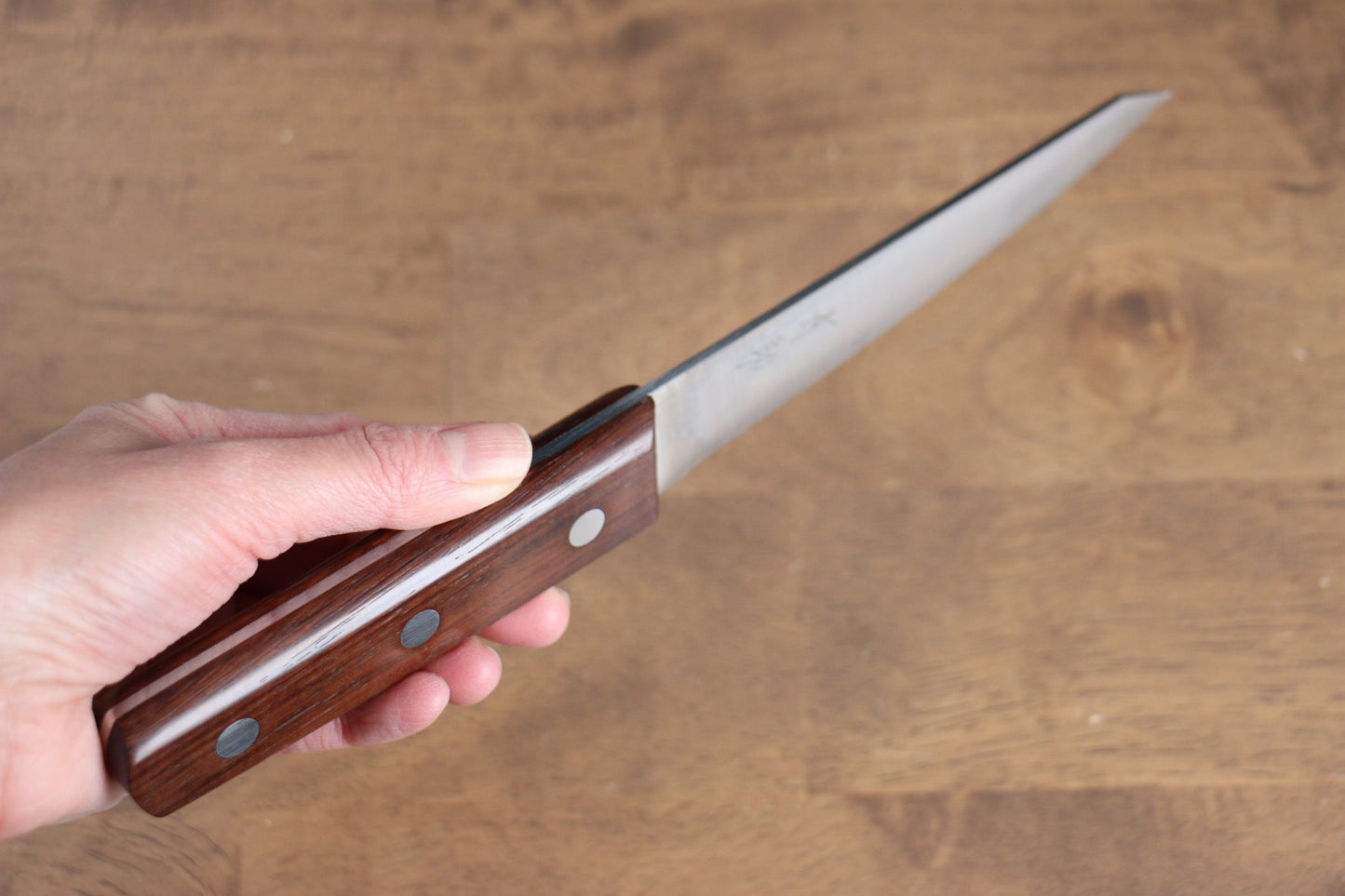 Dao Nhật lọc gân chuyên dụng Honesuki Seisuke Sanzoku thép Nhật dao Nhật 150mm chuôi dao gỗ Đàn Hương
