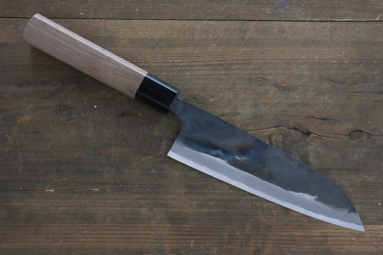 Sakai Takayuki Blue Steel No.2 Kurouchi Santoku 170mm - Japanny - Best Japanese Knife