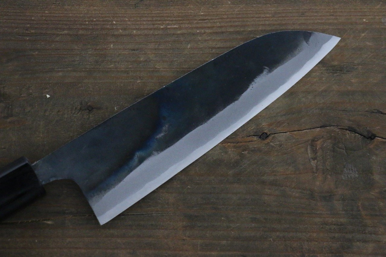 Sakai Takayuki Blue Steel No.2 Kurouchi Santoku 170mm - Japanny - Best Japanese Knife