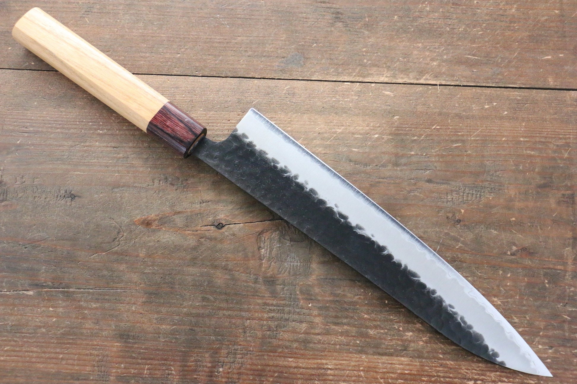 Sakai Takayuki Blue Super Gyuto Japanese Knife 240mm with Keyaki (Japanese Elm) Handle - Japanny - Best Japanese Knife