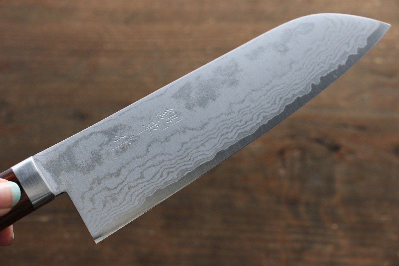 Kunihira VG1 Damascus Santoku Japanese Chef Knife 170mm - Japanny - Best Japanese Knife