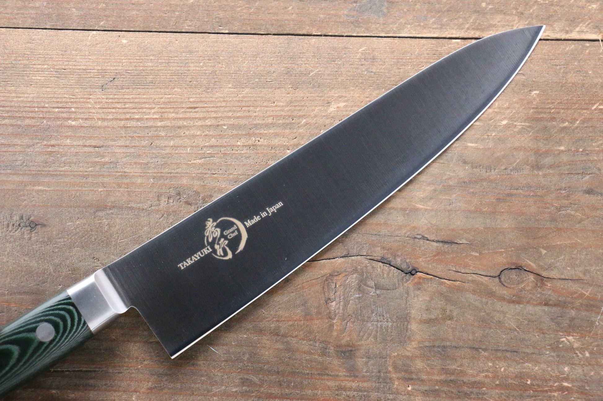 Sakai Takayuki Sakai Takayuki  Grand Chef Swedish Steel Gyuto Japanese Knife 210mm with Green Micarta Handle - Japanny - Best Japanese Knife