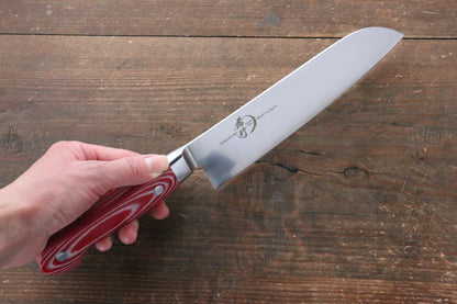 Sakai Takayuki Sakai Takayuki  Grand Chef Swedish Steel Santoku Japanese Knife 180mm with Red Micarta Handle - Japanny - Best Japanese Knife