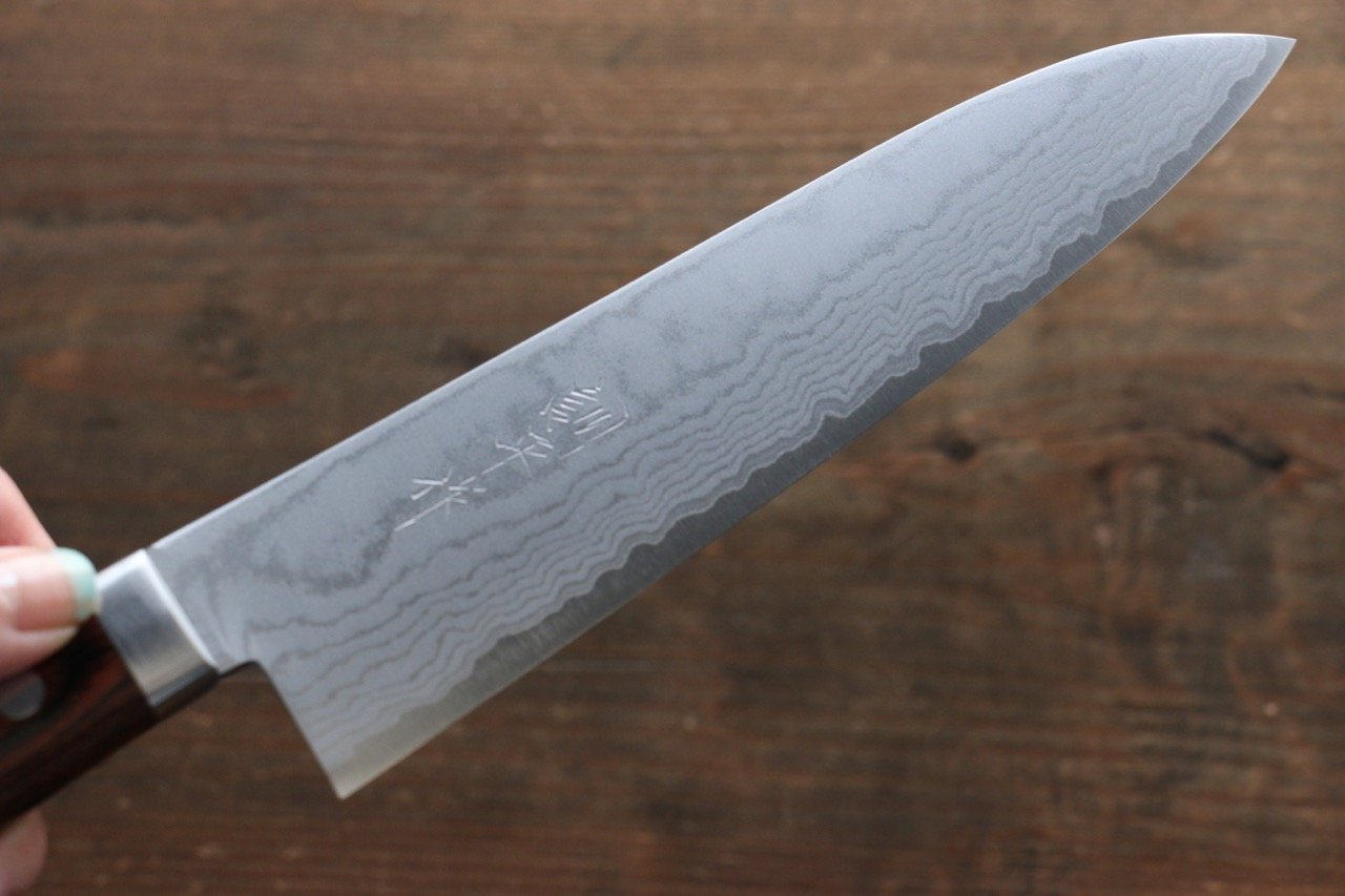 Kunihira VG1 Damascus Gyuto Japanese Chef Knife 180mm - Japanny - Best Japanese Knife