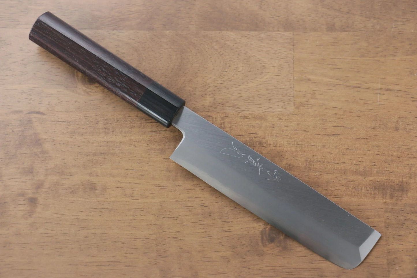 Thương hiệu Jikko Thép Bạc No.3 Dao chuyên dụng rau củ quả Usuba dao Nhật 165mm chuôi dao gỗ Đàn Hương