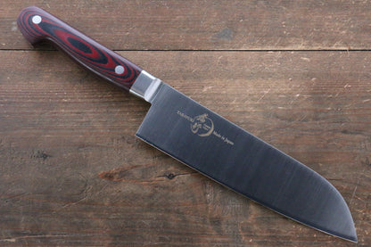 Sakai Takayuki Sakai Takayuki  Grand Chef Swedish Steel Santoku Japanese Knife 180mm with Brown Micarta Handle - Japanny - Best Japanese Knife