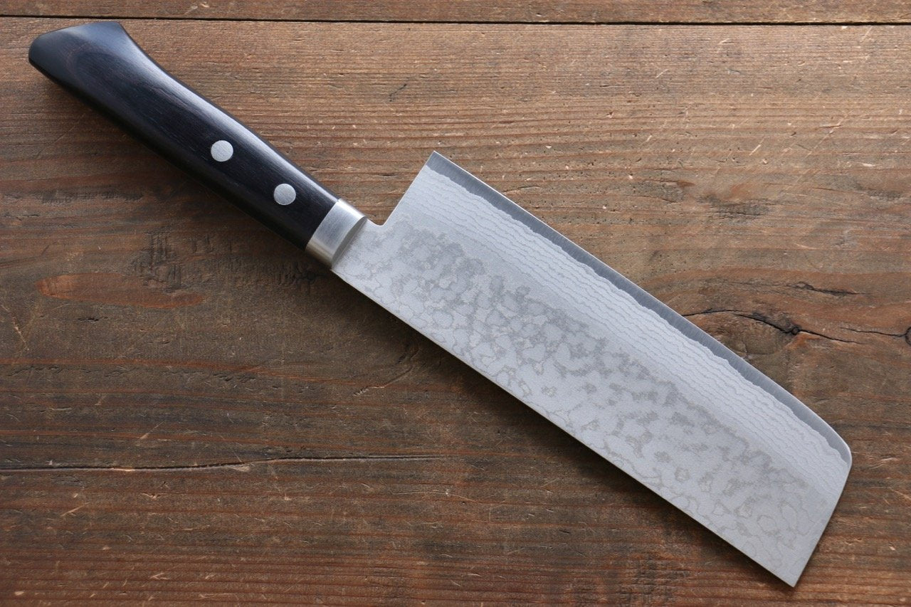 Kunihira Sairyu VG10 Damascus Nakiri Japanese Chef Knife 165mm - Japanny - Best Japanese Knife