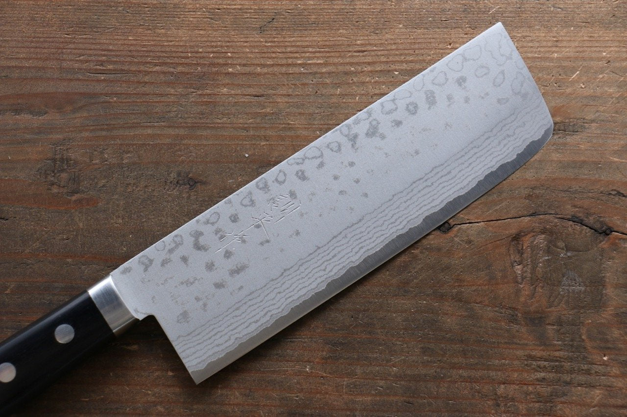 Kunihira Sairyu VG10 Damascus Nakiri Japanese Chef Knife 165mm - Japanny - Best Japanese Knife