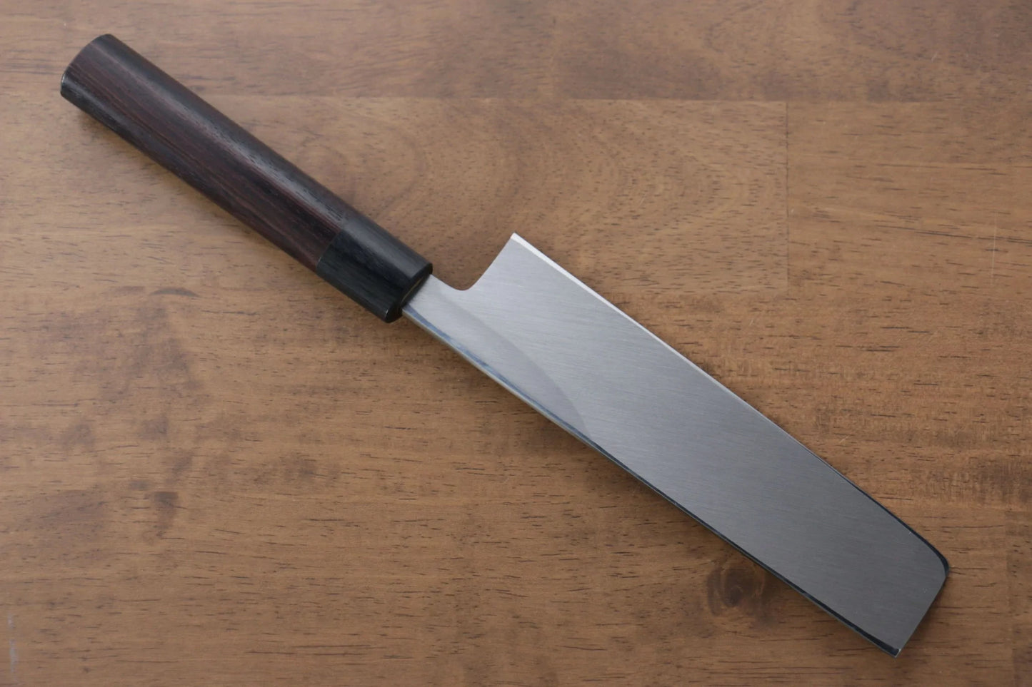 Thương hiệu Jikko Thép trắng No.2 Dao chuyên dụng rau củ quả Usuba dao Nhật 180mm chuôi dao gỗ Đàn Hương