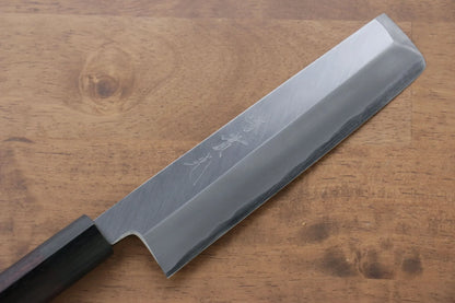Thương hiệu Jikko Thép trắng No.2 Dao chuyên dụng rau củ quả Usuba dao Nhật 180mm chuôi dao gỗ Đàn Hương
