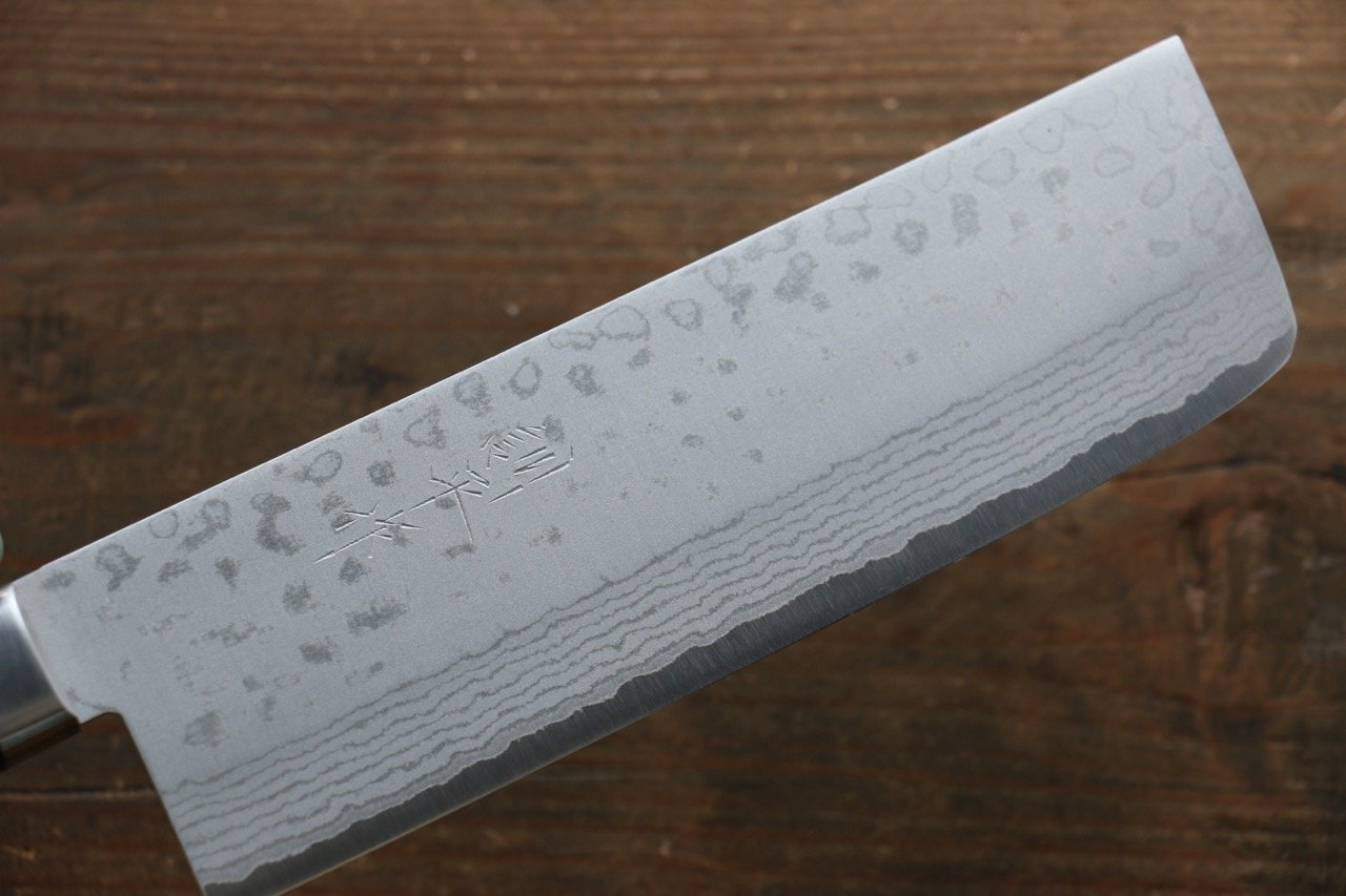 Kunihira Sairyu VG10 Damascus Nakiri Japanese Chef Knife 165mm - Japanny - Best Japanese Knife