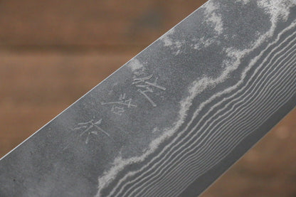 Takeshi Saji VG10 Black Damascus Bunka Japanese Knife 180mm with Brown Cow Bone  Handle - Japanny - Best Japanese Knife