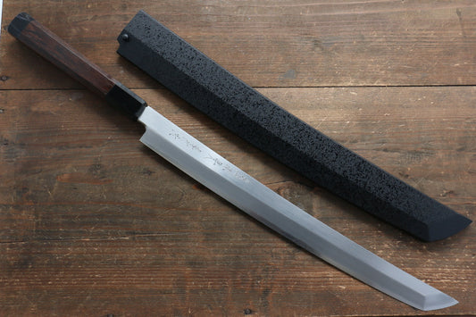 Sakai Takayuki Sakai Takayuki  Zangetsu Silver Steel No.3 Sakimaru Yanagiba Japanese Knife with Wenge Handle with Saya - Japanny - Best Japanese Knife