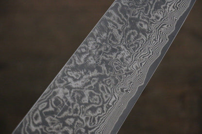 Takeshi Saji R2/SG2 Black Damascus Gyuto Japanese Chef Knife 180mm with Cow Bone Handle - Japanny - Best Japanese Knife